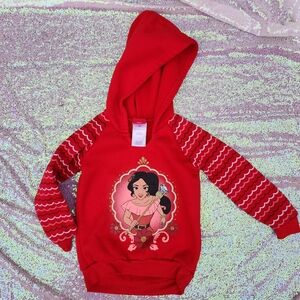 Disney Red Girls Kids Hoodie with Character Elena Design 4T!
